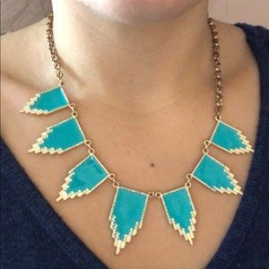 Teal Gold Necklace